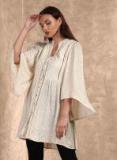 Label Ritu Kumar Beige Self Design Tunic Women