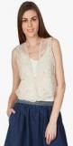 Label Ritu Kumar Off White Solid Summer Jacket Women