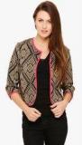 Label Vr Black Printed Jacket Women