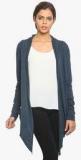 Label Vr Blue Solid Shrug Women