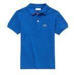 Lacoste Blue Solid Polo T Shirt Boys