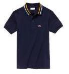 Lacoste Navy Blue Solid Polo Collar T Shirt Boys