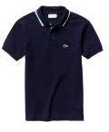 Lacoste Navy Blue Solid Polo T Shirt Boys