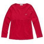 Lacoste Red Solid Polo T Shirt Girls