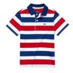 Lacoste Red Striped Polo T Shirt Boys