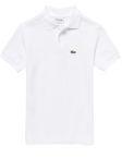 Lacoste White Solid Polo T Shirt Boys