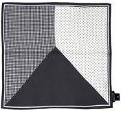 Lacquer Embassy Black Pocket Square Men