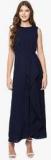 Lady Stark Navy Blue Solid Maxi Dress Women