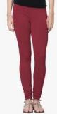 Lakshita Maroon Solid Leggings Women