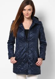 Lara Karen Navy Blue Jackets & Blazers Women