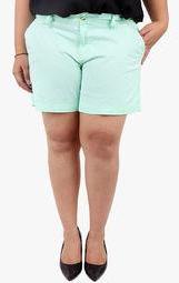 Lastinch Aqua Blue Solid Shorts women