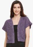 Latin Quarters Purple Textured Shrug Women