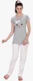 Lazy Dazy Grey Printed Pyjama Set women