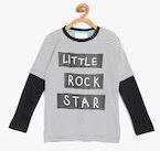 Lazy Shark Black Printed Round Neck T Shirt Boys