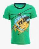 Lazy Shark Green Printed Regular Fit T Shirt Boys