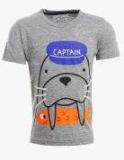 Lazy Shark Grey Printed Regular Fit T Shirt Boys