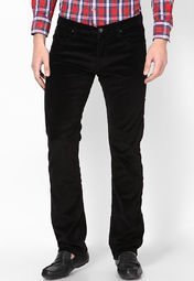 Lee Black Corduroy Trouser Men