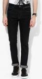 Lee Black Regular Fit Solid Jeans men