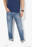 Lee Blue Slim Fit Mid Rise Clean Look Jeans Men