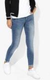 Lee Blue Washed Low Rise Super Skinny Fit Jeans women