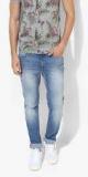 Lee Blue Washed Mid Rise Skinny Fit Jeans Men