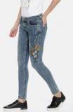 Lee Cooper Blue Skinny Fit Low Rise Low Distress Stretchable Jeans Women