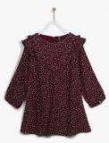 Lee Cooper Burgundy Printed A Line Dress girls