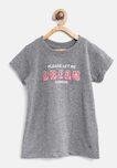 Lee Cooper Grey Melange Solid Top With Lace Up Detail Girls