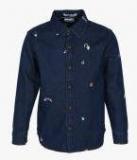 Lee Cooper Navy Blue Regular Fit Casual Shirt Boys