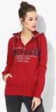 Lee Cooper Red Embroidered Hoodie Women