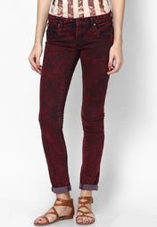 Lee Cooper Red Solid Jeans women