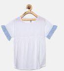 Lee Cooper White Solid Boxy Top Girls