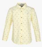 Lee Cooper Yellow Regular Fit Casual Shirt Boys