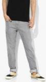 Lee Grey Slim Fit Mid Rise Clean Look Jeans Men