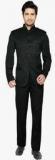 Lee Marc Black Solid Suit Men