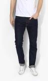 Lee Navy Blue Solid Low Rise Slim Fit Jeans men