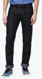 Lee Navy Blue Solid Slim Fit Jeans Men