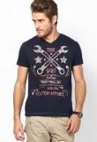 Lee Navy Blue V Neck T Shirt Men