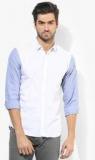 Lee White Solid Slim Fit Casual Shirt Men