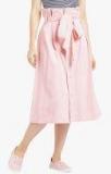 Leo Sansini Pink Solid A Line Skirt women