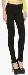 Lesley Black Solid Jeggings Women