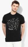 Levis Black Graphic Round Neck T Shirt men