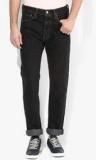 Levis Black Solid Regular Fit Jeans Men