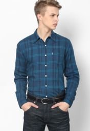 Levis Blue Casual Shirts men