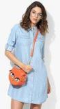 Levis Blue Coloured Solid Shift Dress women