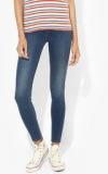 Levis Blue Solid Mid Rise Regular Fit Jeans Women