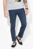 Levis Blue Solid Slim Fit Chinos Men