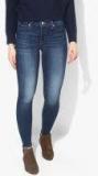 Levis Blue Super Skinny Fit Mid Rise Clean Look Jeans Women