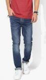 Levis Blue Super Slim Fit Mid Rise Clean Look Stretchable Jeans Men