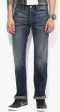 Levis Blue Washed Regular Fit Jeans Men